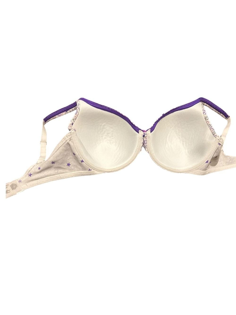 Victoria’s Secret Purple Star Print Lightly Lined Underwire Bra 34DD - Picture 2 of 3